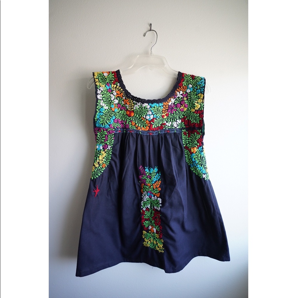 Blue/Multi Mi Golondrina Flores blouse. Size XS.